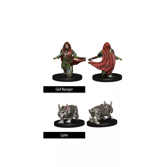 WizKids Painted Miniatures: Girl Ranger & Lynx-WZK73322