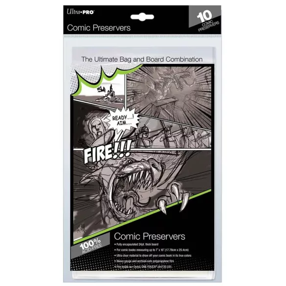 UP - Comic Preserver 7" X 10" (10 Bags)-85342
