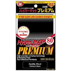 KMC Standard Sleeves - Hyper Mat Premium Black (80 Sleeves)-KMC212