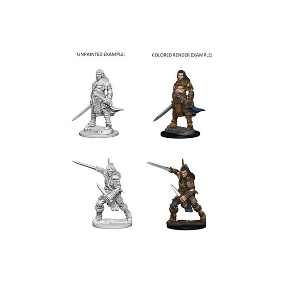 Pathfinder Deep Cuts Unpainted Miniatures - Human Male Fighter-WZK72596