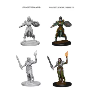 Pathfinder Deep Cuts Unpainted Miniatures - Elf Female Fighter-WZK72599