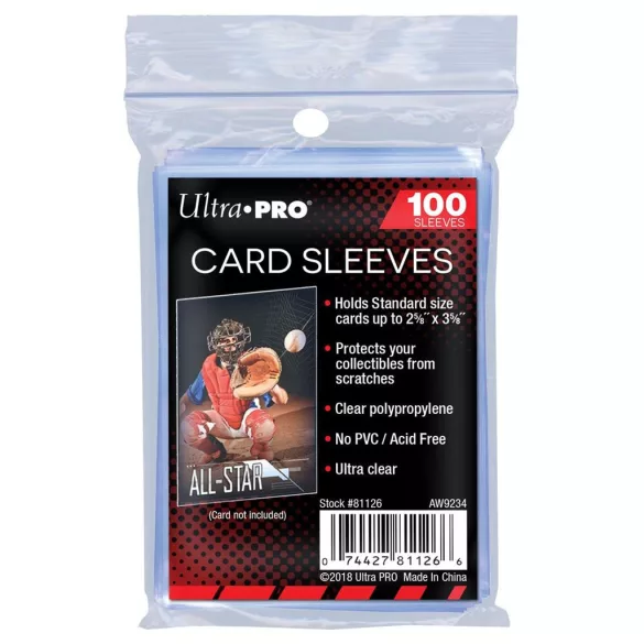 UP - Standard Sleeves - Regular Soft Card (100 Sleeves)-81126