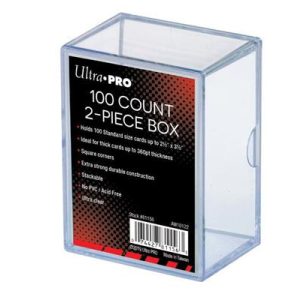 UP - 2-Piece Storage Box - for 100 Cards - Clear-81156