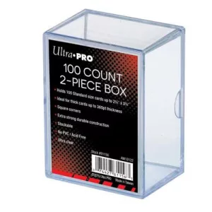UP - 2-Piece Storage Box - for 100 Cards - Clear-81156