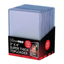 UP - 3" x 4" Thick 75PT Toploader (25 Pieces)-81347