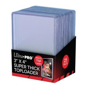 UP - 3" x 4" Thick 75PT Toploader (25 Pieces)-81347