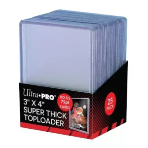 UP - 3" x 4" Thick 75PT Toploader (25 Pieces)-81347