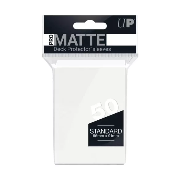 UP - Standard Sleeves - Pro-Matte - Non Glare - White (50 Sleeves)-82651