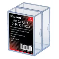 UP - 2-Piece Storage Box - for 50 Cards - Clear (2 Boxes)-81173