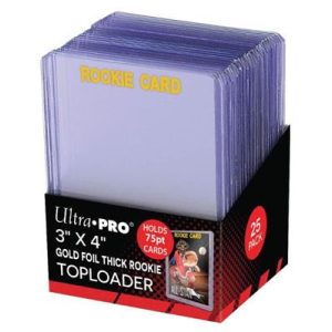 UP - Toploader - 3" x 4" 75PT Rookie Gold Thick (25 pieces)-81766