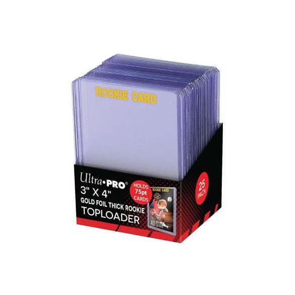 UP - Toploader - 3" x 4" 75PT Rookie Gold Thick (25 pieces)-81766