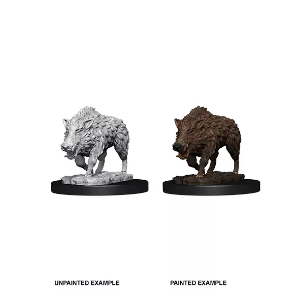 Wizkids Deep Cuts Unpainted Miniatures: Wild Boar-73554