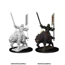 Pathfinder Battles Deep Cuts: Orc on Dire Wolf-73547