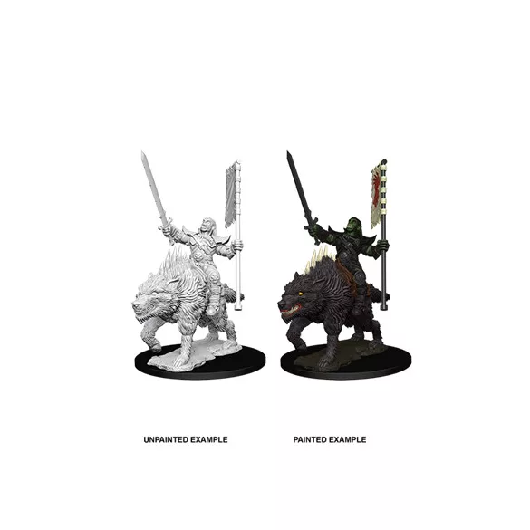 Pathfinder Battles Deep Cuts: Orc on Dire Wolf-73547
