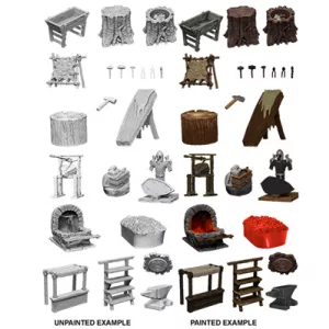 Wizkids Deep Cuts Unpainted Miniatures: Townspeople & Accessories-73698