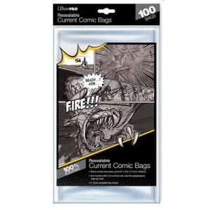 UP - Comic Bags - Current Size Re-Sealable (100 Bags)-82225