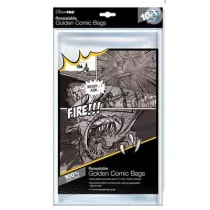 UP - Comic Bags - Golden Size Re-Sealable (100 Bags)-82228