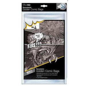 UP - Comic Bags - Golden Size Re-Sealable (100 Bags)-82228