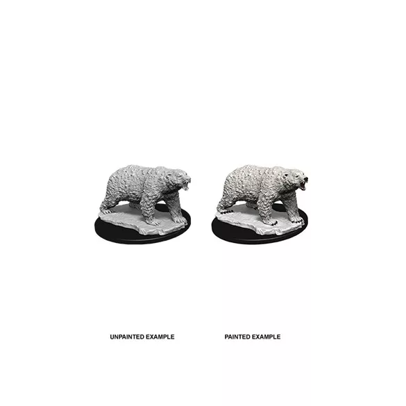 Wizkids Deep Cuts Unpainted Miniatures: Polar Bear-73727
