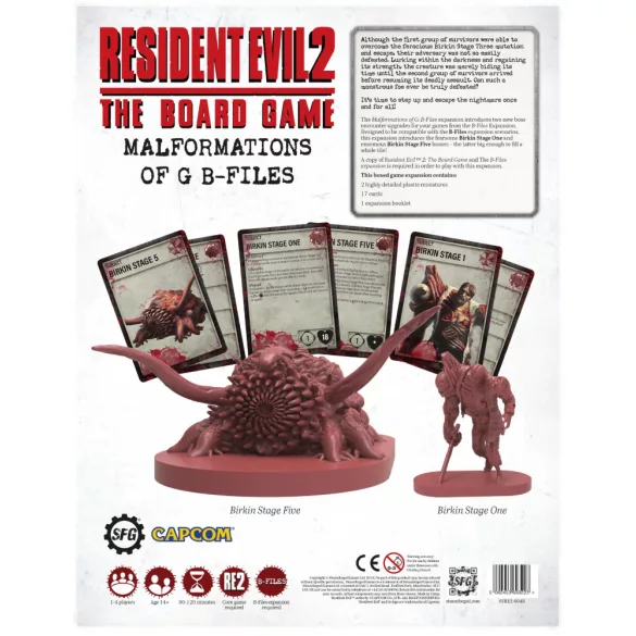 Resident Evil 2: The Board Game - Malformations of G B-Files Expansion társasjáték-kiegészítő - angol kiadás