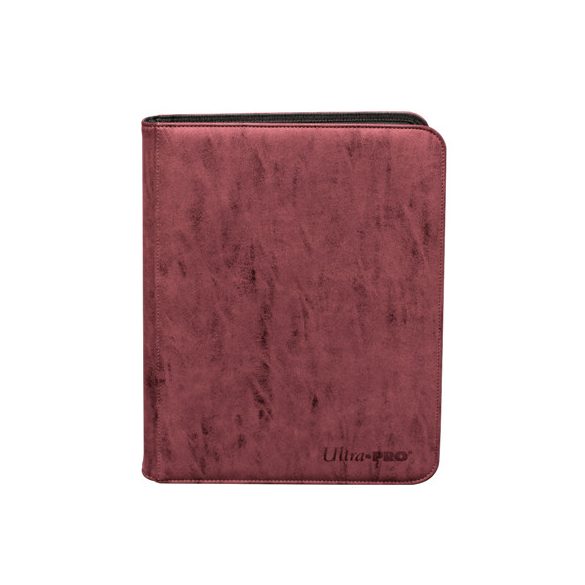 UP - Zippered Suede 9-Pocket Premium PRO-Binder - Ruby-85929