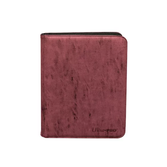 UP - Zippered Suede 9-Pocket Premium PRO-Binder - Ruby-85929