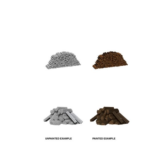 WizKids Deep Cuts Unpainted Miniatures - Piles of Wood-WZK73868
