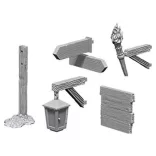 Wizkids Deep Cuts Unpainted Miniatures: Signs & lights-73869