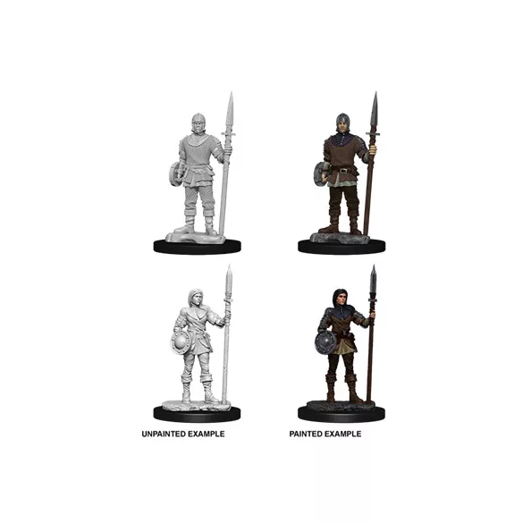 Wizkids Deep Cuts Unpainted Miniatures: Guards-73870