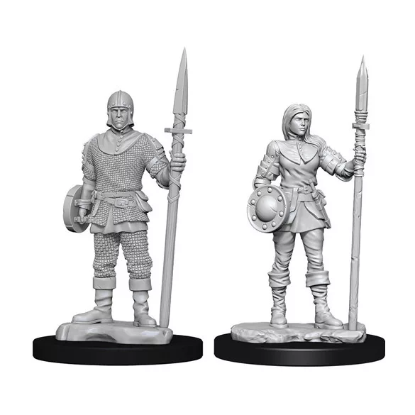 Wizkids Deep Cuts Unpainted Miniatures: Guards-73870