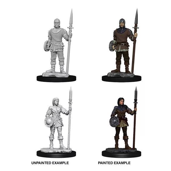 Wizkids Deep Cuts Unpainted Miniatures: Guards-73870