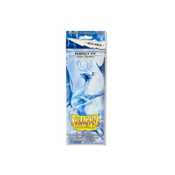 Dragon Shield Standard Perfect Fit Sealable Sleeves - Clear (100 Sleeves)-AT-13201