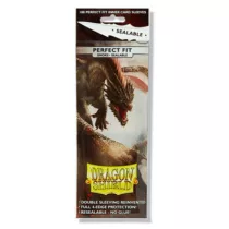 Dragon Shield Standard Perfect Fit Sealable Sleeves - Smoke (100 Sleeves)-AT-13223