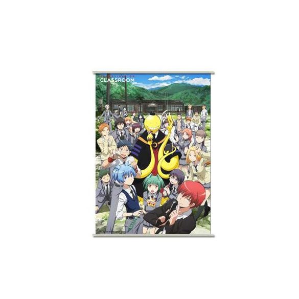 Assassination Classroom Wallscroll - Koro with Chocolate Bar and Students-4260434770290