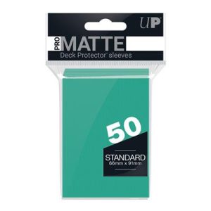 UP - Standard Sleeves - Pro-Matte - Non Glare - Aqua (50 Sleeves)-84151