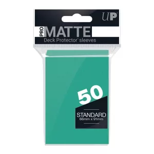 UP - Standard Sleeves - Pro-Matte - Non Glare - Aqua (50 Sleeves)-84151