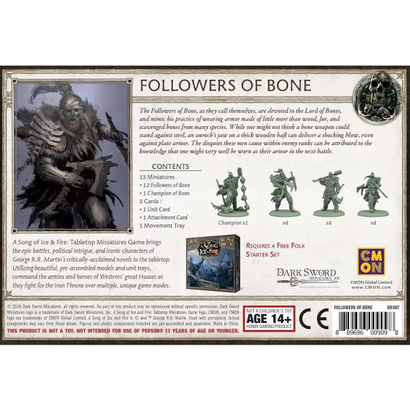 A Song Of Ice And Fire - Free Folk Followers Of Bone miniatűra - angol kiadás