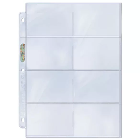 UP - Platinum 8-Pocket Page with 3-1/2" X 2-3/4" (100 Pages)-81421 / 208D