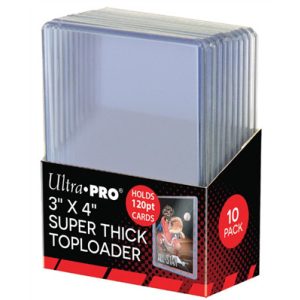 UP - 3" X 4" Super Thick 120PT Toploader (10 Pieces)-82301