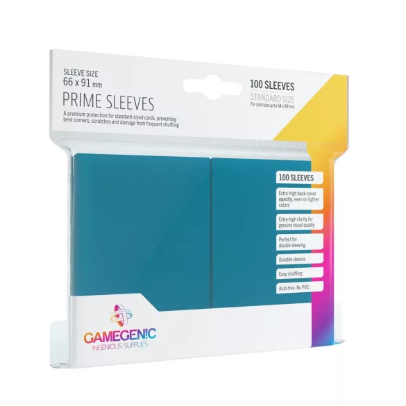 Gamegenic - Prime Sleeves Blue (100 Sleeves)-GGS10016ML
