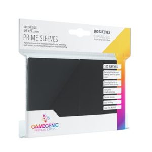 Gamegenic - Prime Sleeves Black (100 Sleeves)-GGS10018ML