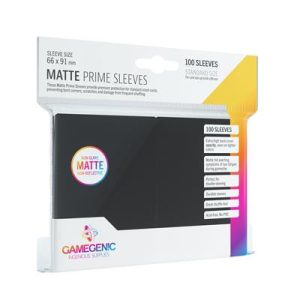 Gamegenic - Matte Prime Sleeves Black (100 Sleeves)-GGS10030ML