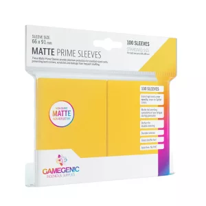 Gamegenic - Matte Prime Sleeves Yellow (100 Sleeves)-GGS10032ML
