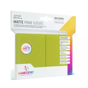 Gamegenic - Matte Prime Sleeves Lime (100 Sleeves)-GGS10034ML