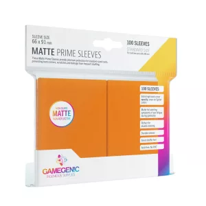 Gamegenic - Matte Prime Sleeves Orange (100 Sleeves)-GGS10035ML