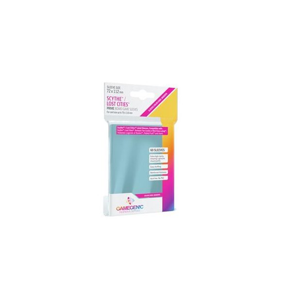 Gamegenic - PRIME Scythe/Lost Cities Sleeves 72 x 112 mm - Clear (80 Sleeves)-GGS10043ML