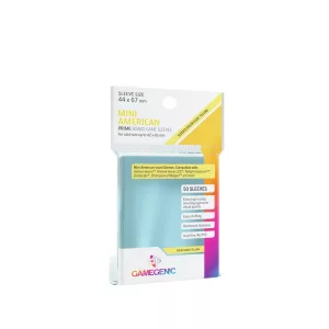 Gamegenic - PRIME Mini American-Sized Sleeves 44 x 67 mm - Clear (50 Sleeves)-GGS10052ML