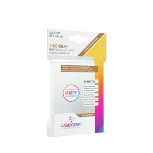 Gamegenic - MATTE 7 Wonders Sleeves 67 x 103 mm - Clear (80 Sleeves)-GGS10059ML