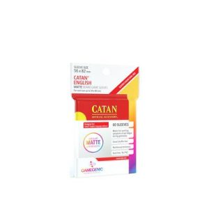 Gamegenic - MATTE Catan-Sized Sleeves 56 x 82 mm - Clear (50 Sleeves)-GGS10073ML