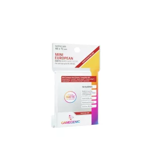Gamegenic - MATTE Mini European-Sized Boardgame Sleeves 46 x 71 mm - Clear (50 Sleeves)-GGS10065ML